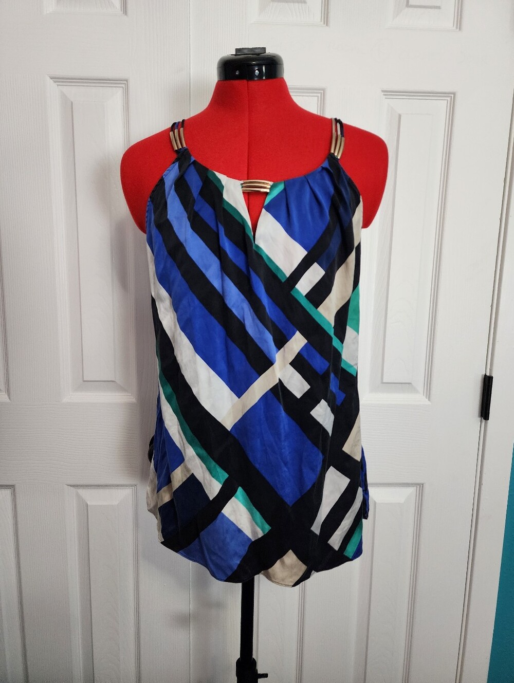 White House Black Market Silk Stretch Tank Top Size 10
